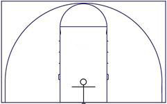 С.0006. 12,60 м 7,75 м размер поля streetball разметка стритбольная площадка для стритбола.