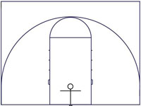 С.0012. 12,00 м 8,95 м размер поля streetball разметка стритбольная площадка для стритбола.