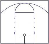 С.0016. 8,95 м 8,05 м размер поля streetball разметка стритбольная площадка для стритбола.