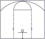 С.0017. 8,95 м 7,75 м размер поля streetball разметка стритбольная площадка для стритбола.