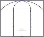 С.0018. 8,95 м 7,60 м размер поля streetball разметка стритбольная площадка для стритбола.