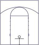 С.0019. 7,60 м 8,95 м размер поля streetball разметка стритбольная площадка для стритбола.