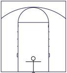 С.0021. 7,60 м 8,35 м размер поля streetball разметка стритбольная площадка для стритбола.