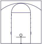 С.0022. 7,60 м 8,05 м размер поля streetball разметка стритбольная площадка для стритбола.