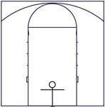 С.0023. 7,60 м 7,75 м размер поля streetball разметка стритбольная площадка для стритбола.
