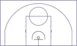 Б.03. 15,00 м 8,95 м размер поля FIBA разметка мини баскетбольная площадка для баскетбола